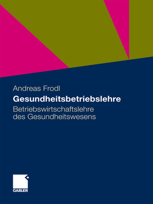 cover image of Gesundheitsbetriebslehre